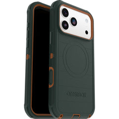 otterbox defender case for iphone 17 pro max green front view