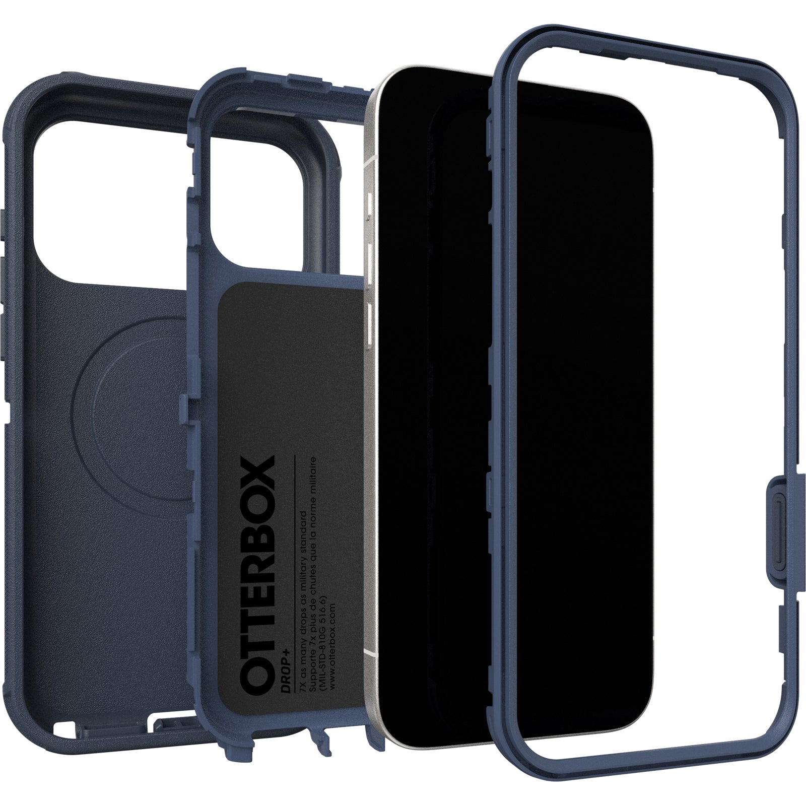 otterbox defender case for iphone 17 pro max blue lifestyle shot