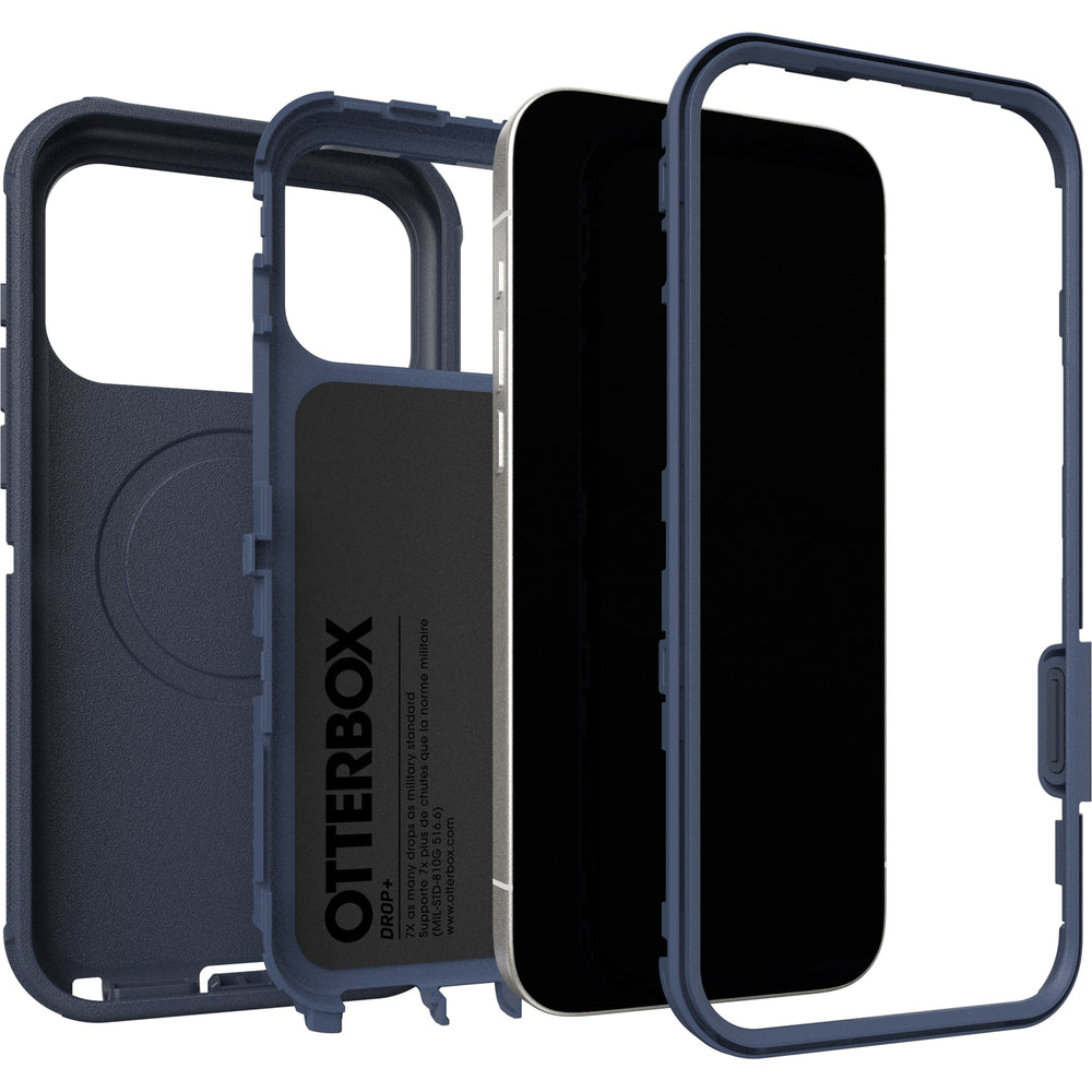 otterbox defender case for iphone 17 pro max blue lifestyle shot