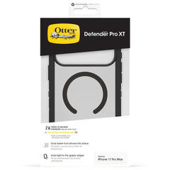 otterbox defender xt case for iphone 17 pro max black side profile