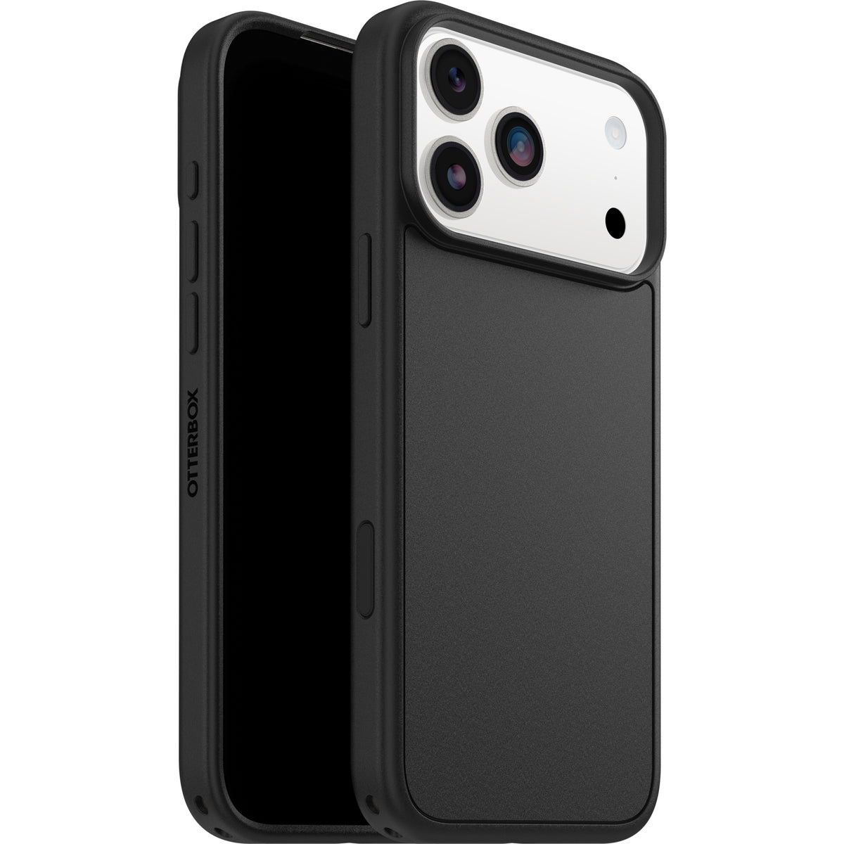 otterbox symmetry case for iphone 17 pro max black sleek front view