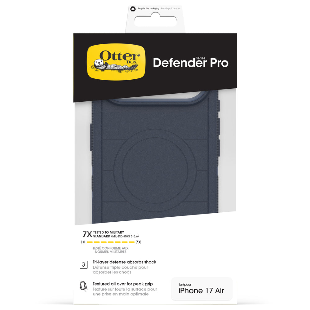 otterbox defender case for iphone 17 air blue side profile