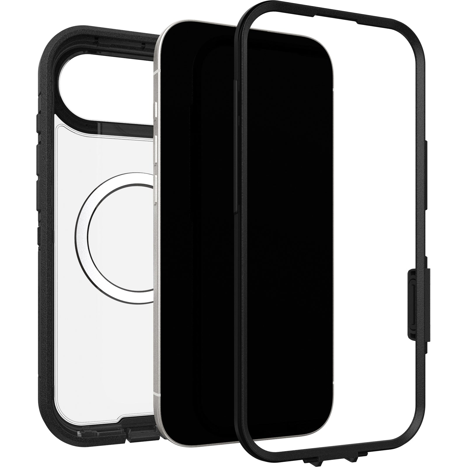 otterbox defender case for iphone 17 air black grippy sides