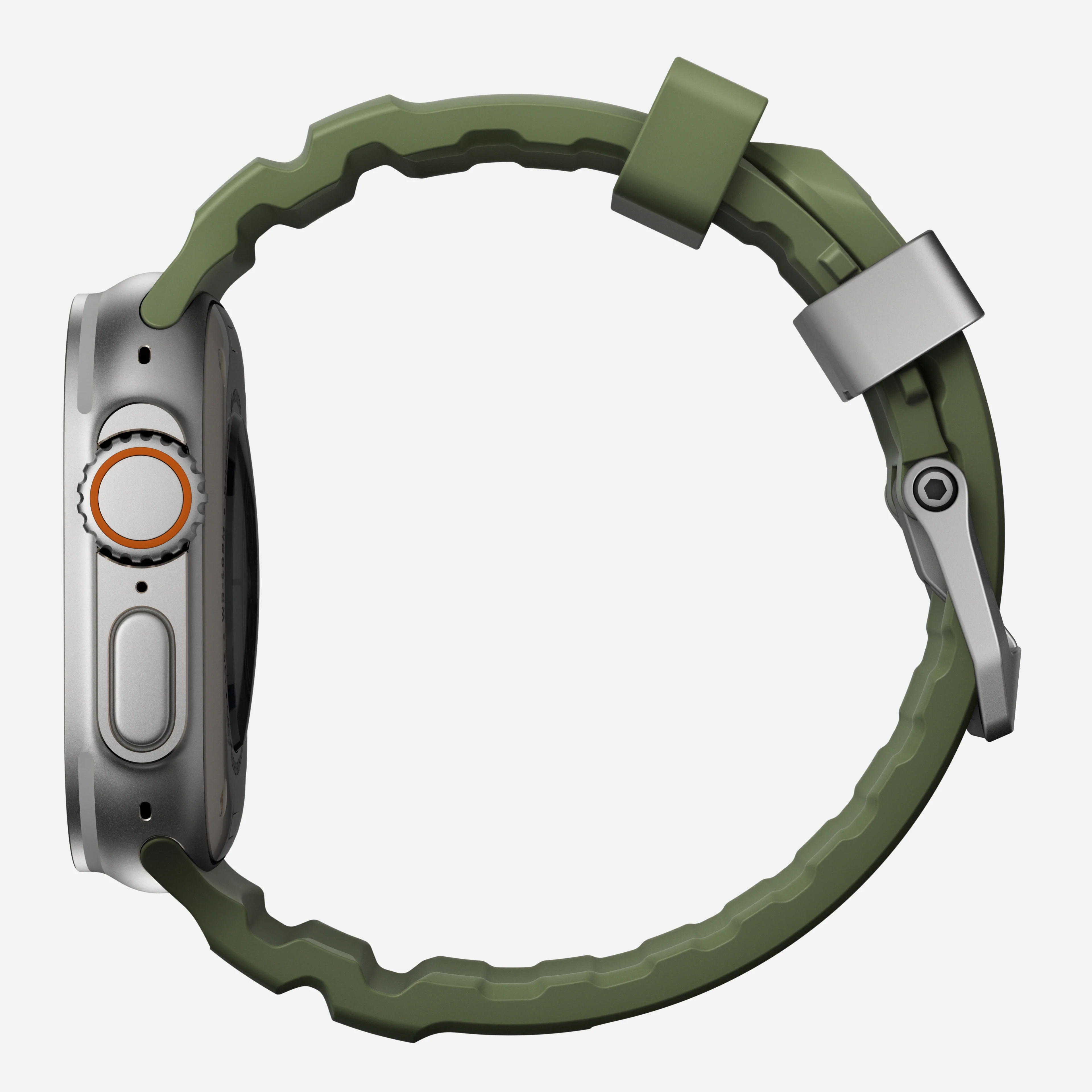 Nomad Rocky Point Band for Apple Watch 42-49 & Ultra 1 - 3 - Forest Green (Natural Hardware)