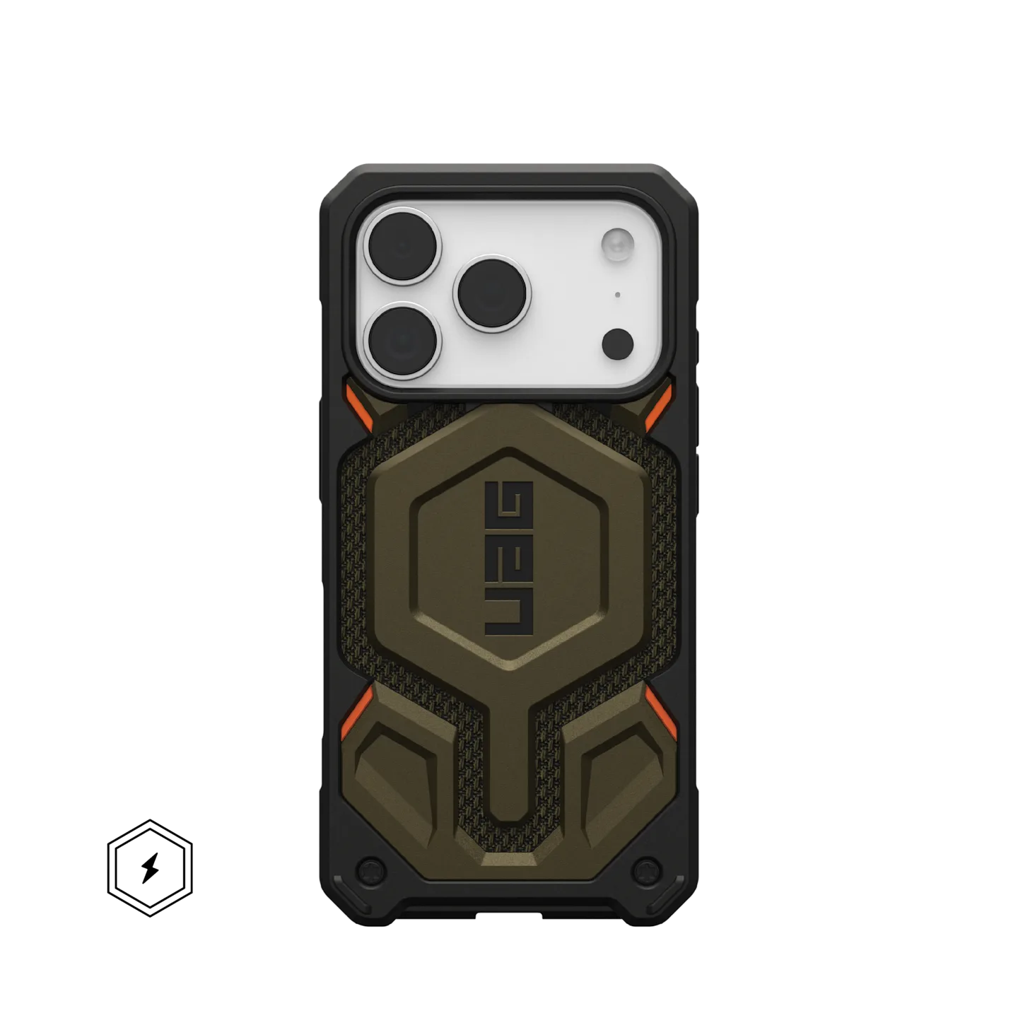 uag monarch case for iphone 17 pro max green front view