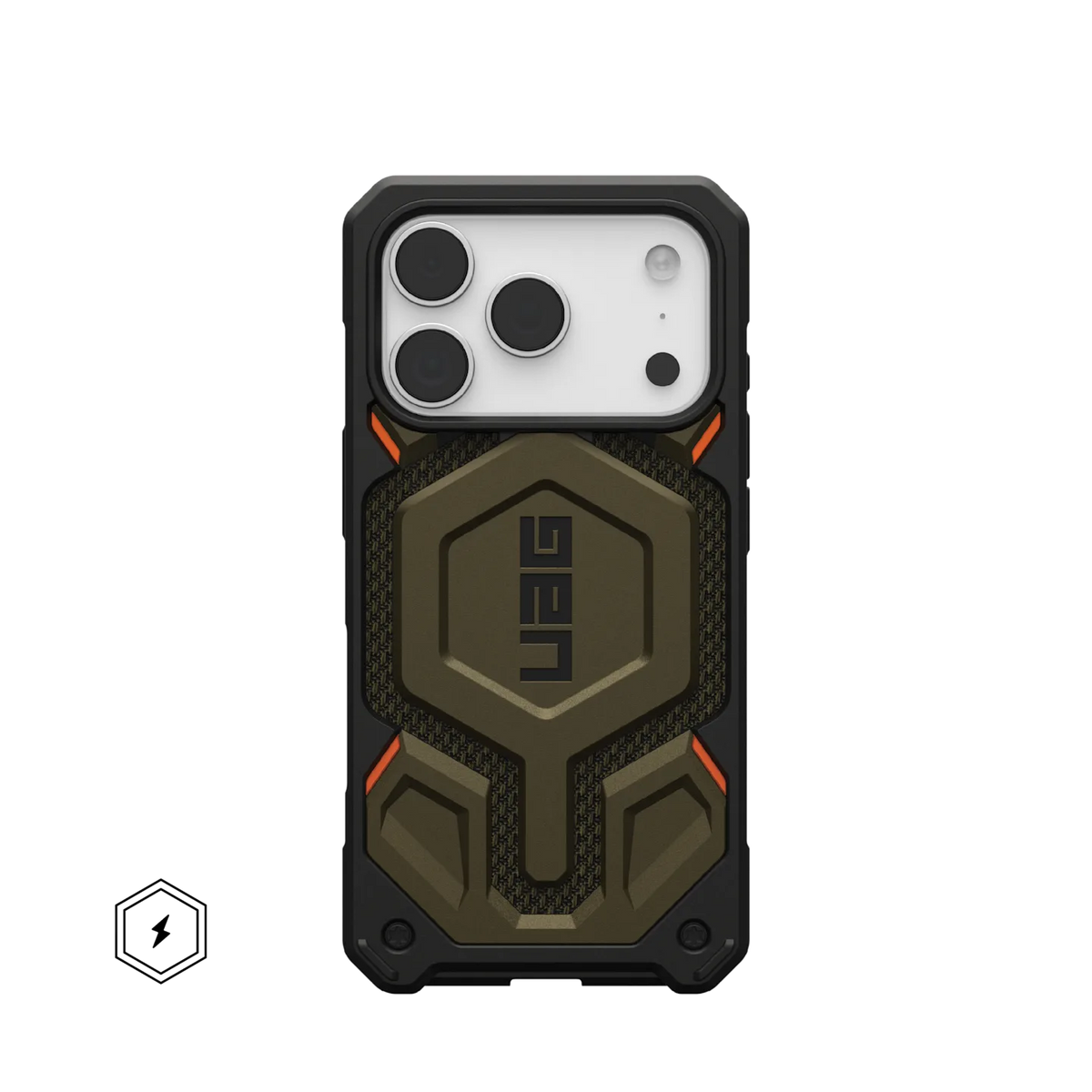 uag monarch case for iphone 17 pro max green front view