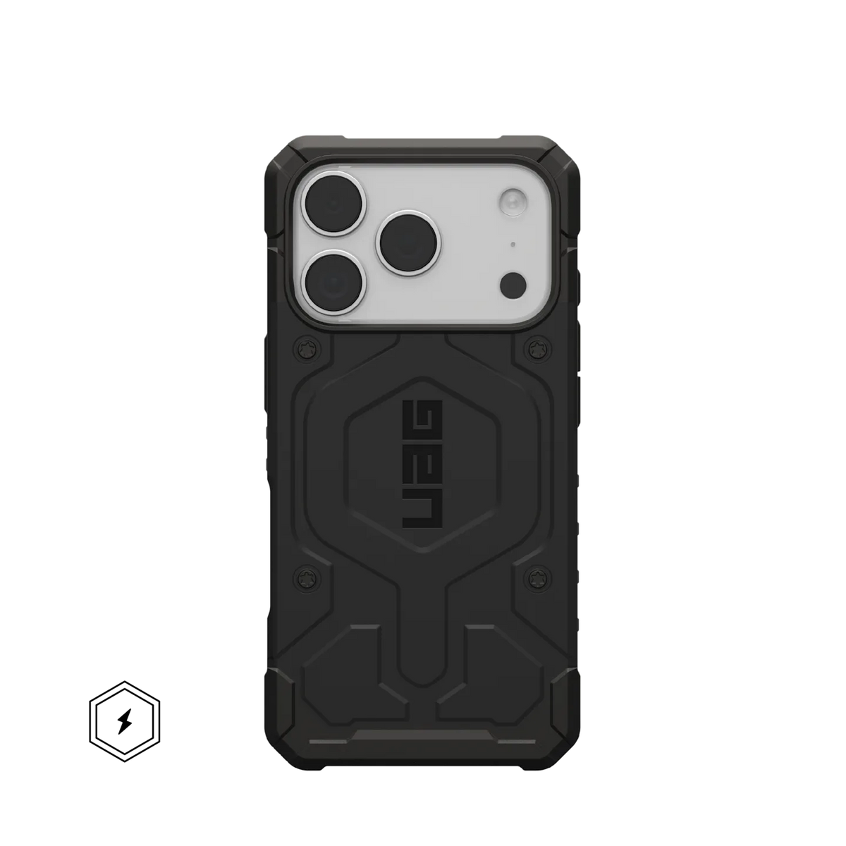 uag pathfinder case for iphone 17 pro black front view