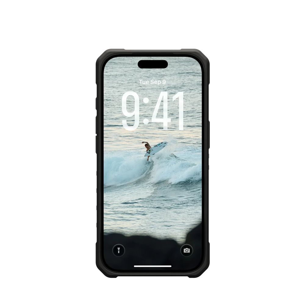 uag pathfinder case for iphone 17 pro blue side profile