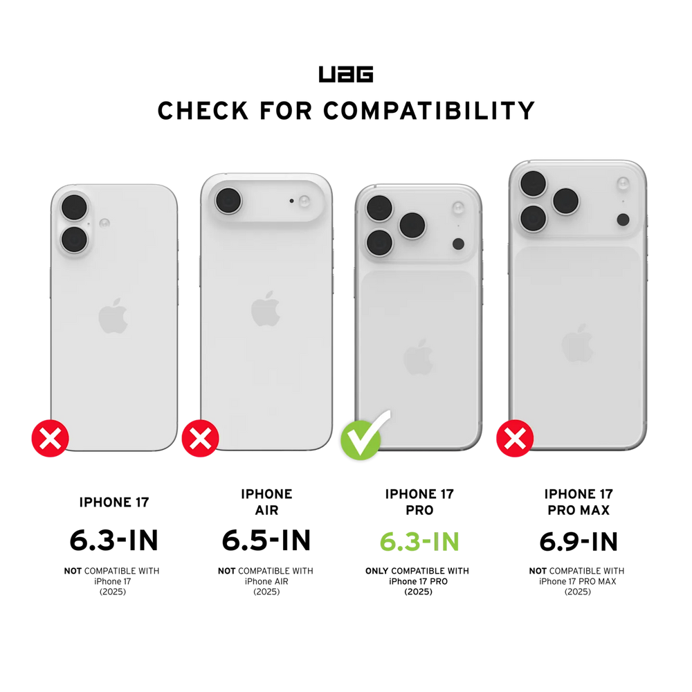uag pathfinder case for iphone 17 pro clear honeycomb pattern