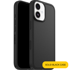 otterbox symmetry case for iphone 17 standard black sleek front view