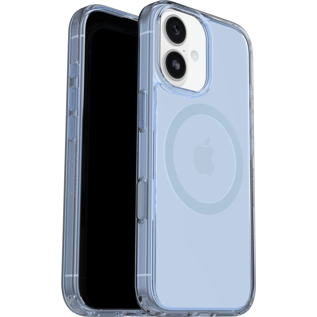 otterbox symmetry case for iphone 17 standard blue sleek front view