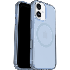 otterbox symmetry case for iphone 17 standard blue sleek front view