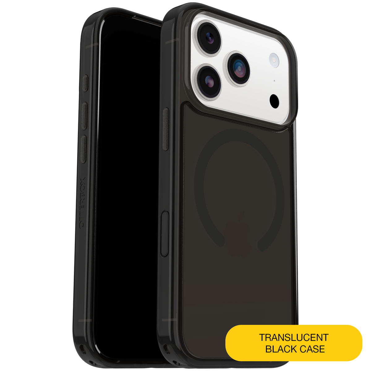 otterbox symmetry case for iphone 17 pro black sleek front view