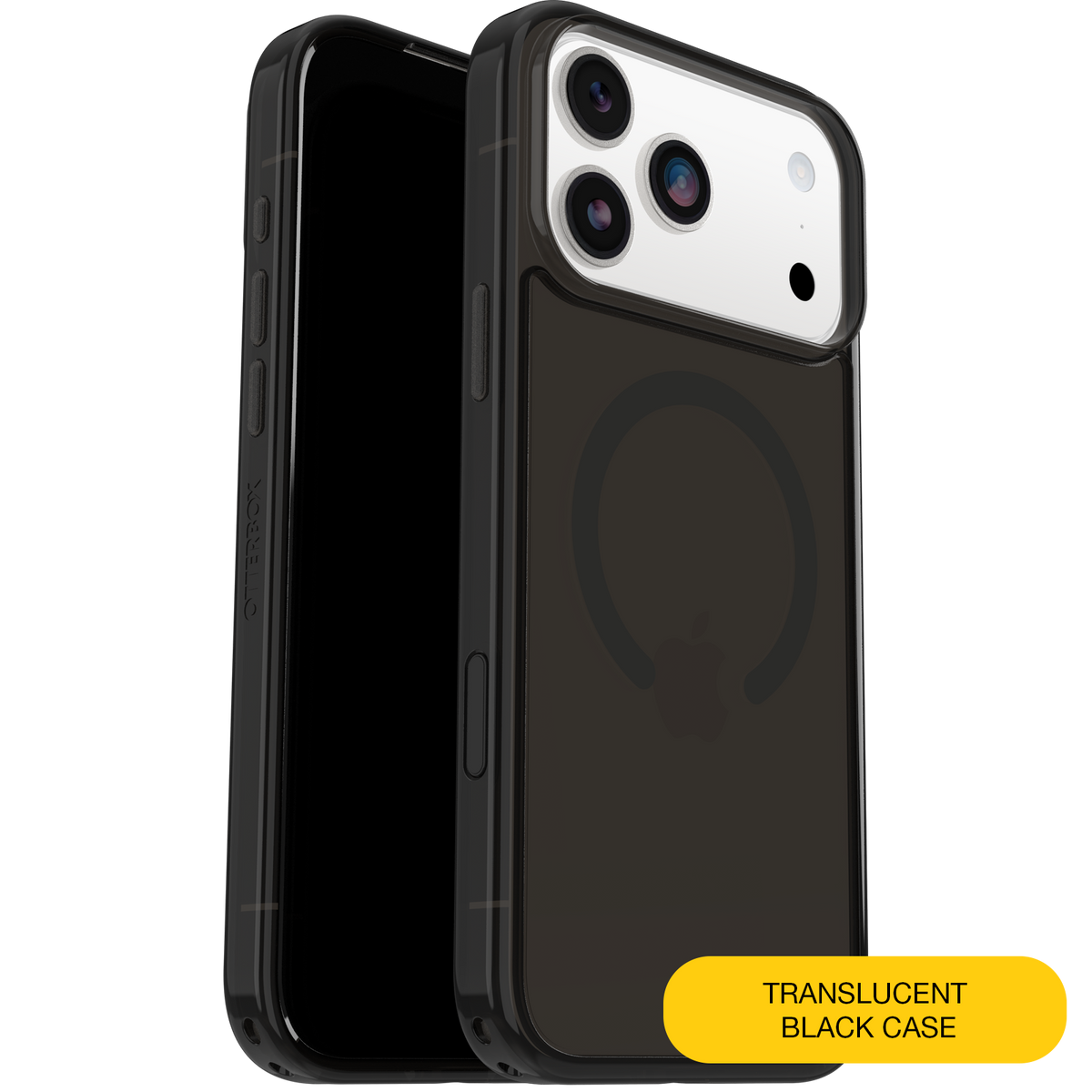 otterbox symmetry case for iphone 17 pro max black sleek front view