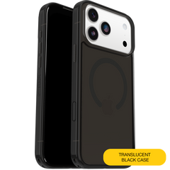 otterbox symmetry case for iphone 17 pro max black sleek front view