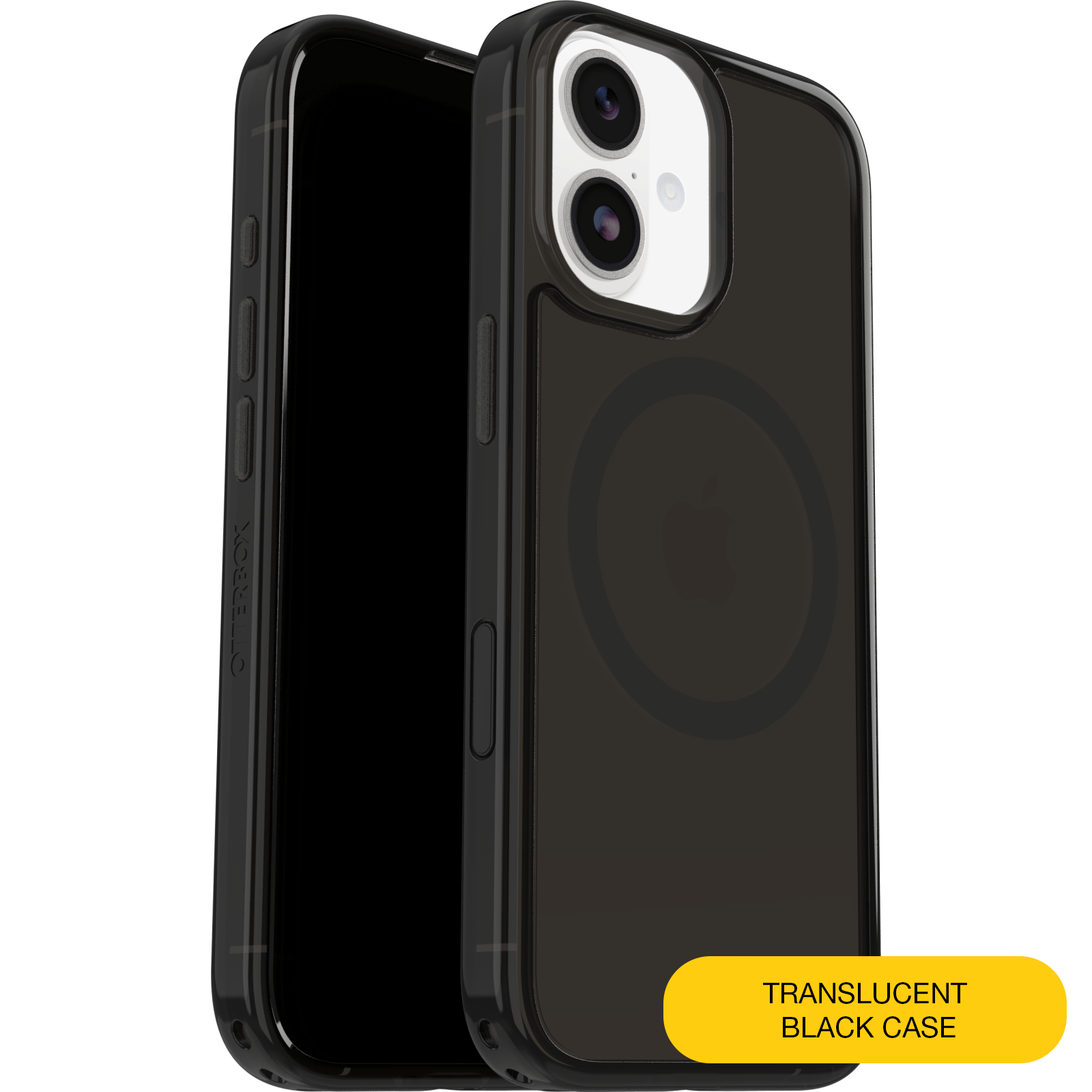 otterbox symmetry case for iphone 17 standard black sleek front view