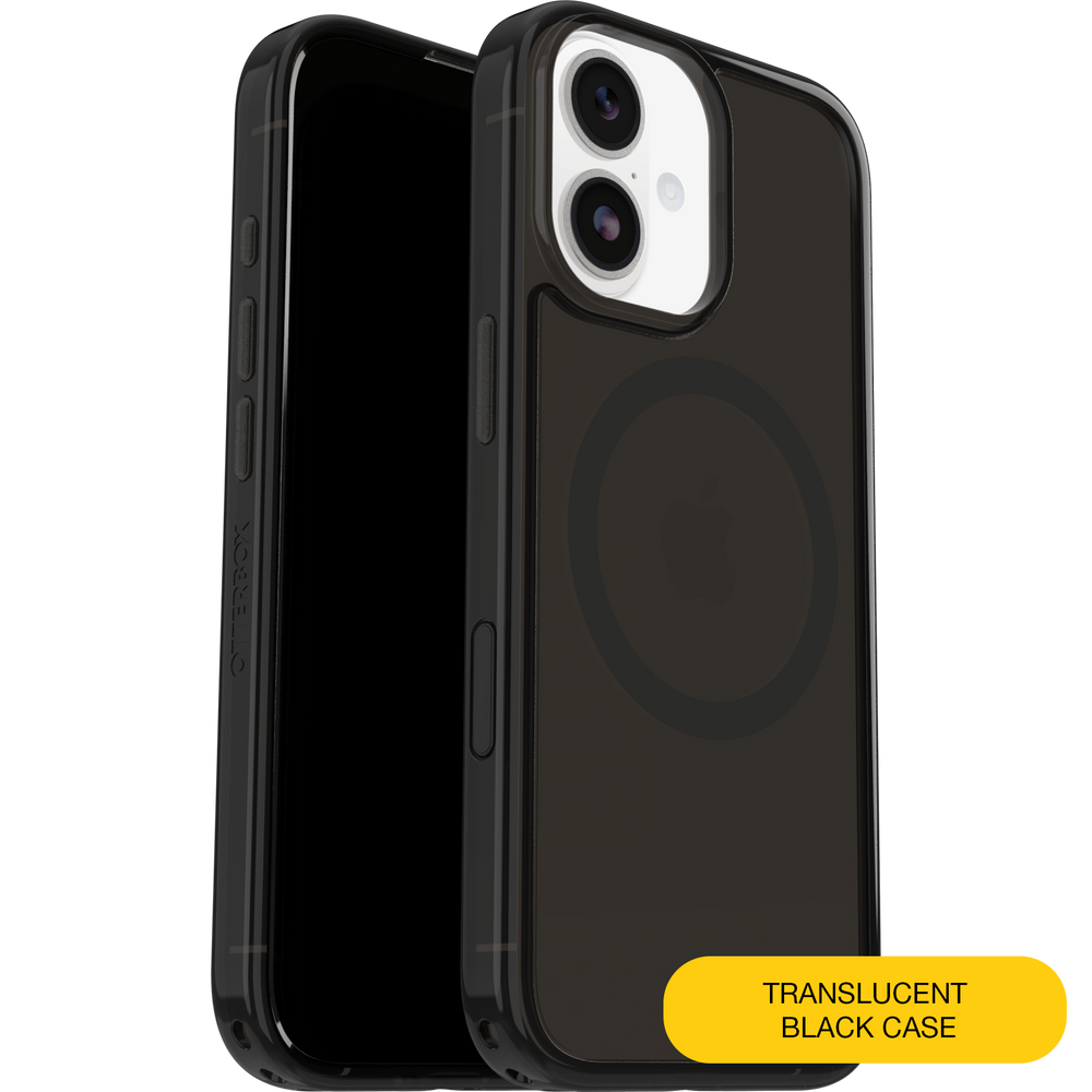 otterbox symmetry case for iphone 17 standard black sleek front view