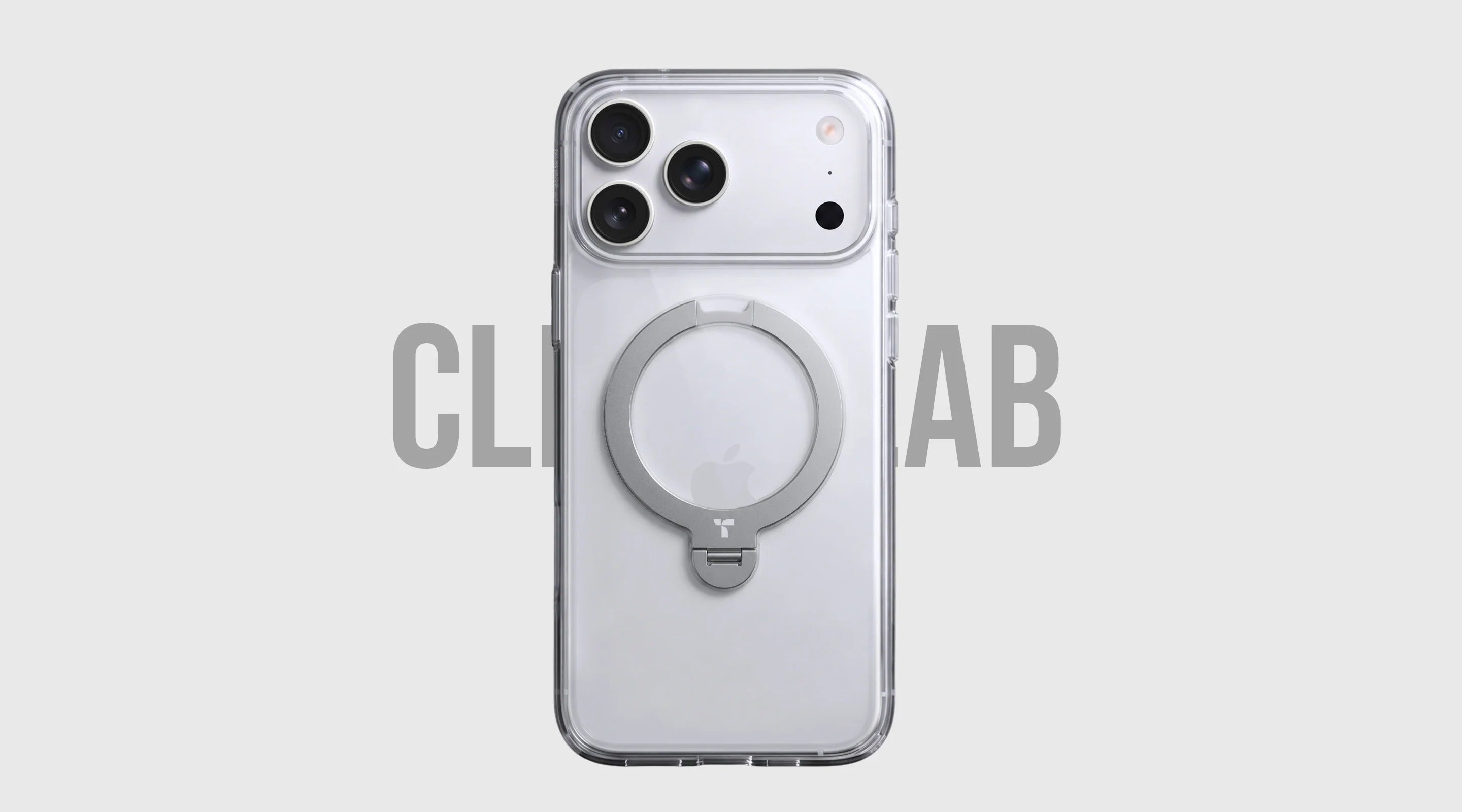 Torras Ostand Q3 Spin MagSafe Case iPhone 18 Pro Max - Clear/Silver
