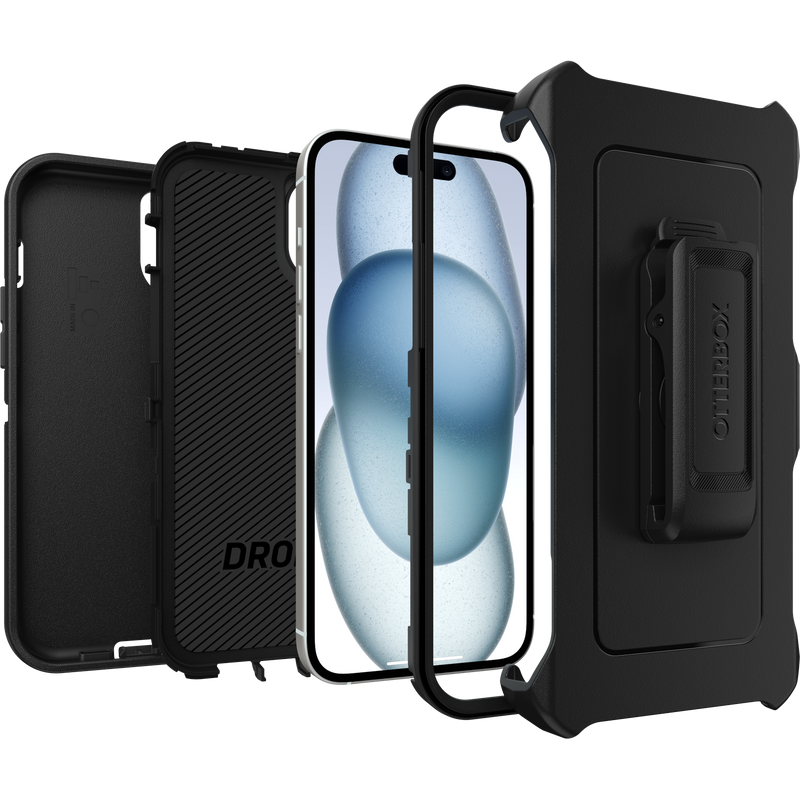 OtterBox Defender iPhone 15 / 14 / 13 Standard 6.1 Case - Black