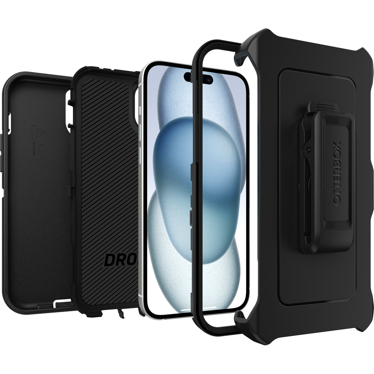 OtterBox Defender iPhone 15 / 14 / 13 Standard 6.1 Case - Black