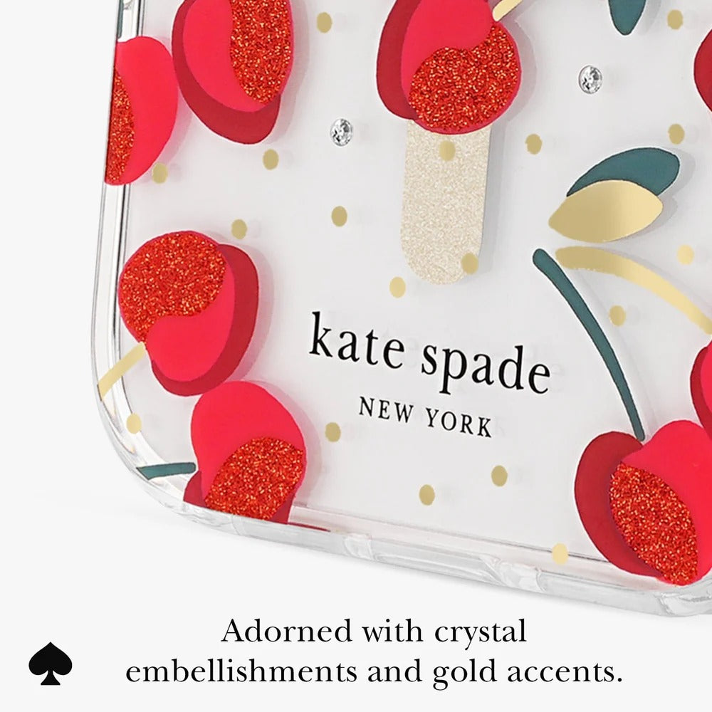 kate spade kate spade case for iphone 17 pro max clear logo detail