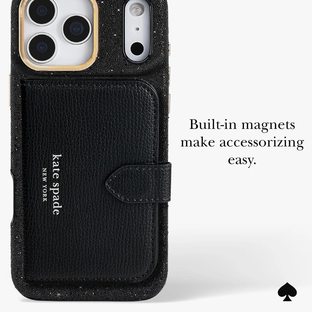 kate spade kate spade case for iphone 17 pro black camera ring