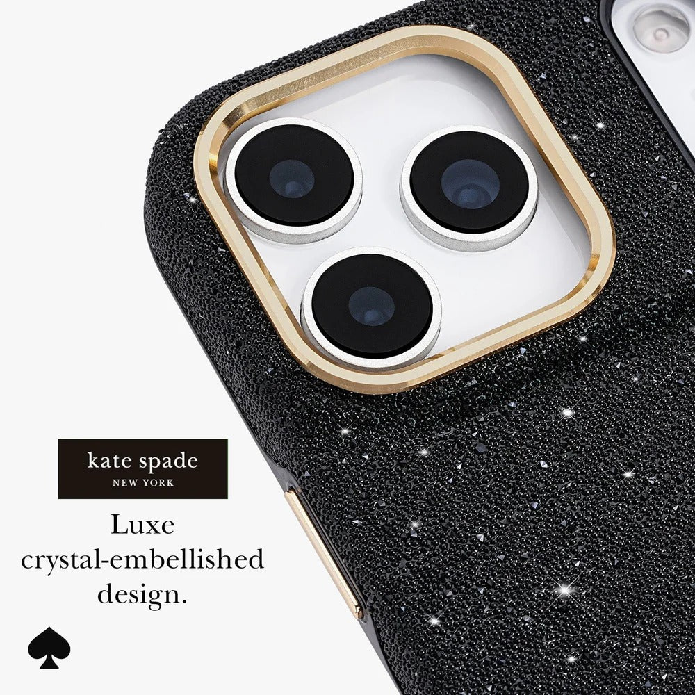 kate spade kate spade case for iphone 17 pro max black logo detail