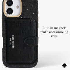 kate spade kate spade case for iphone 17 standard black angle view