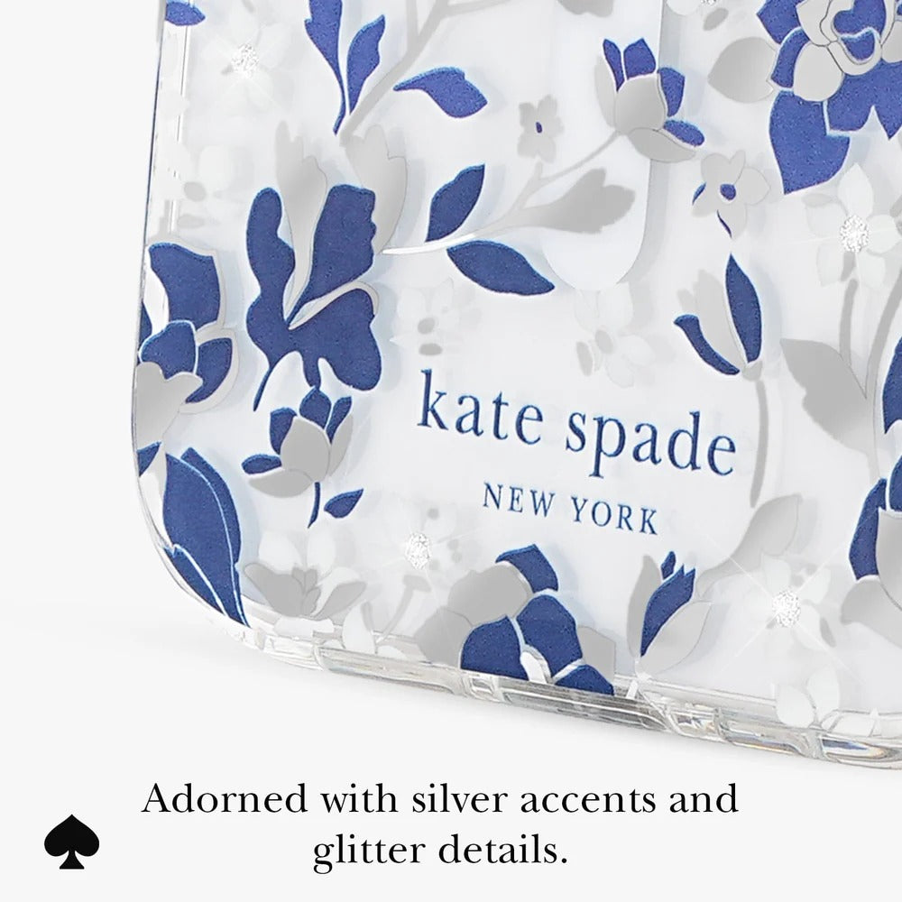 kate spade kate spade case for iphone 17 standard blue angle view