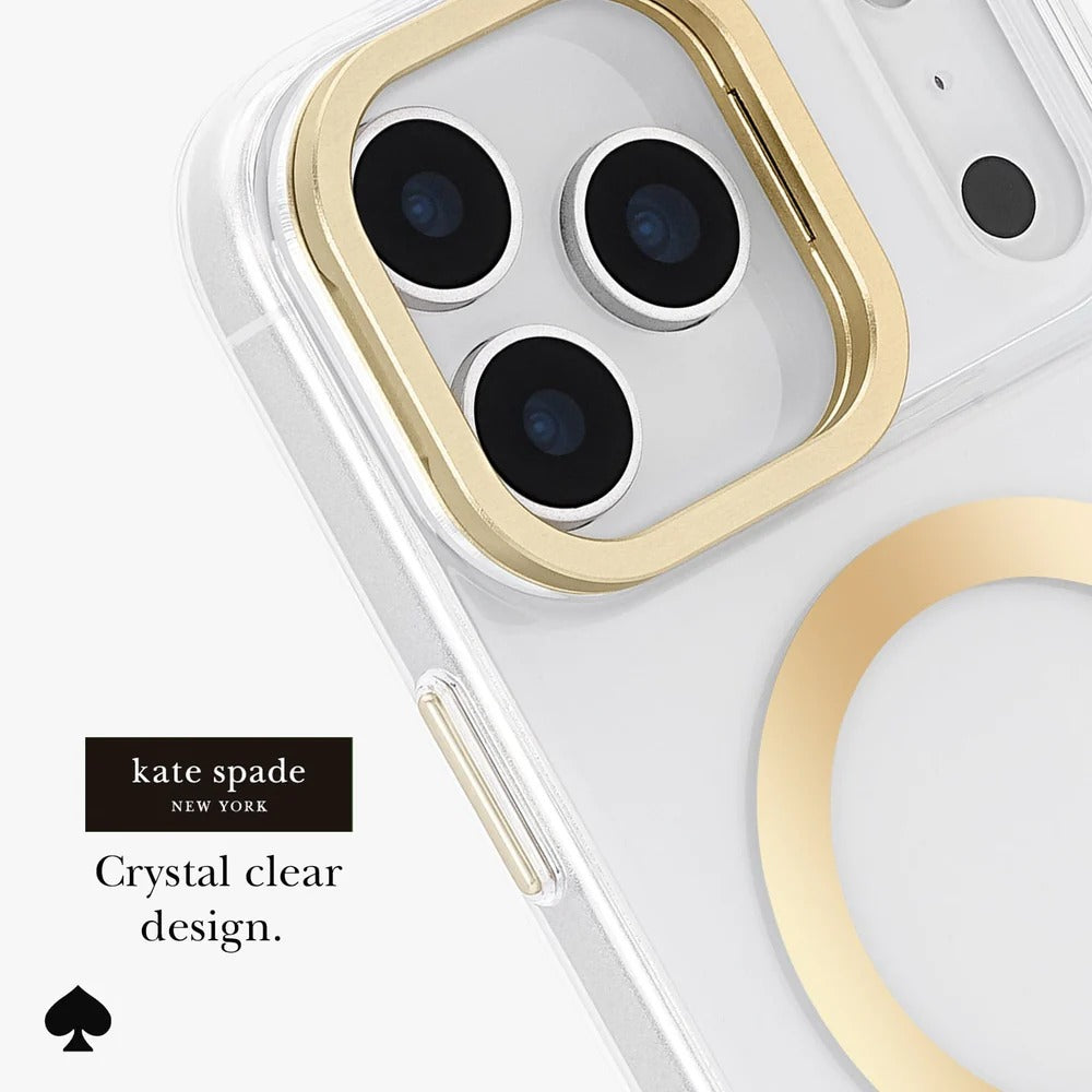 kate spade kate spade case for iphone 17 pro max clear camera ring