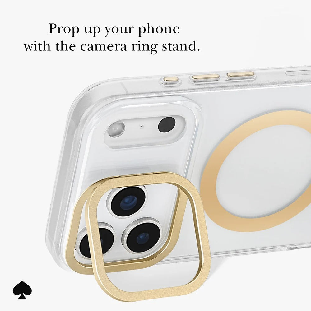 kate spade kate spade case for iphone 17 pro max clear logo detail
