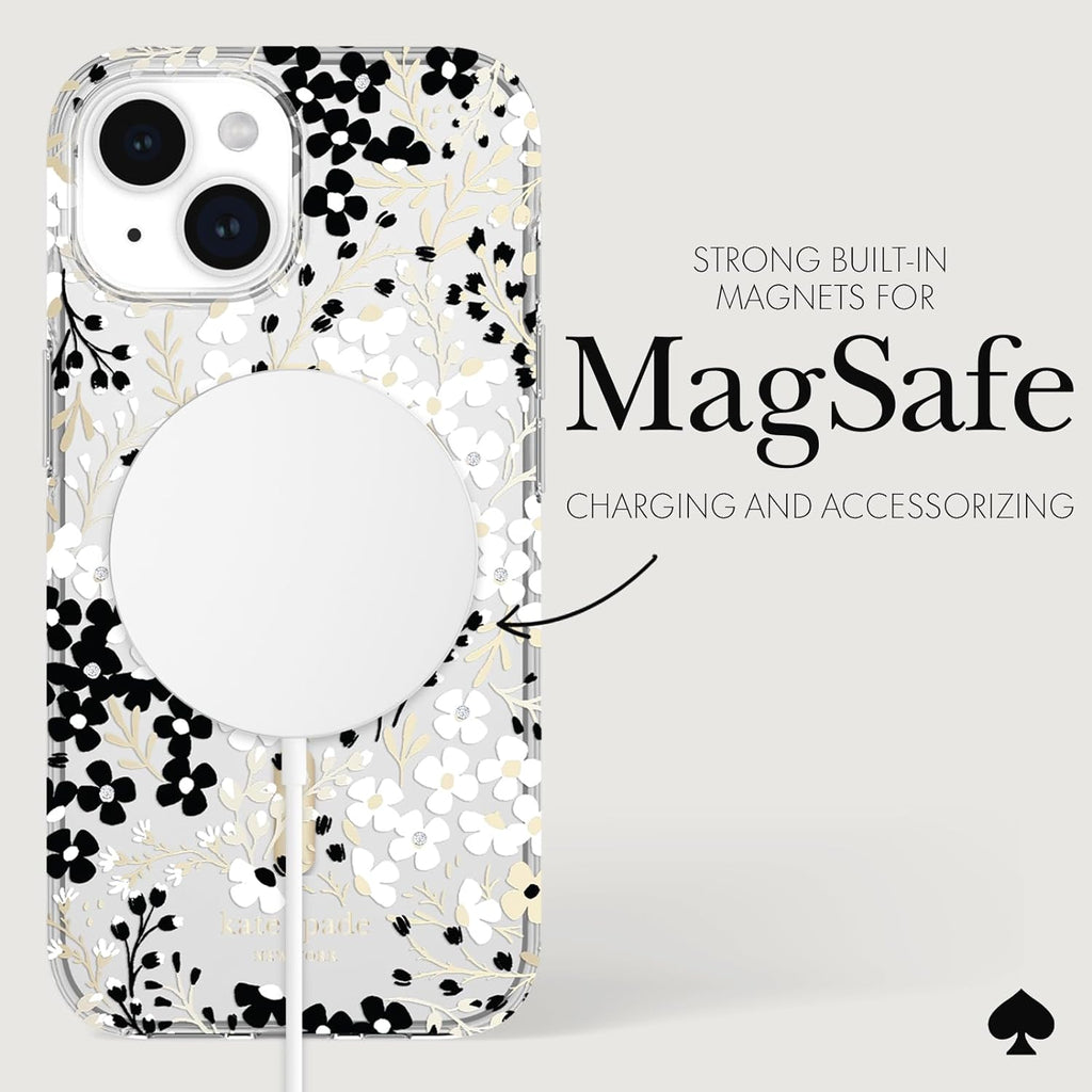 Kate Spade Tortoise MagSafe Case iPhone 15 / 14 / 13 Standard 6.1 inch - Multi Floral
