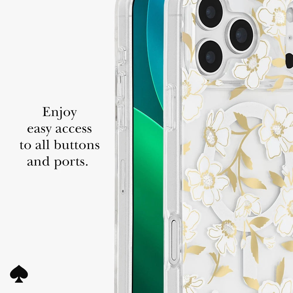 kate spade kate spade case for iphone 17 pro clear camera ring
