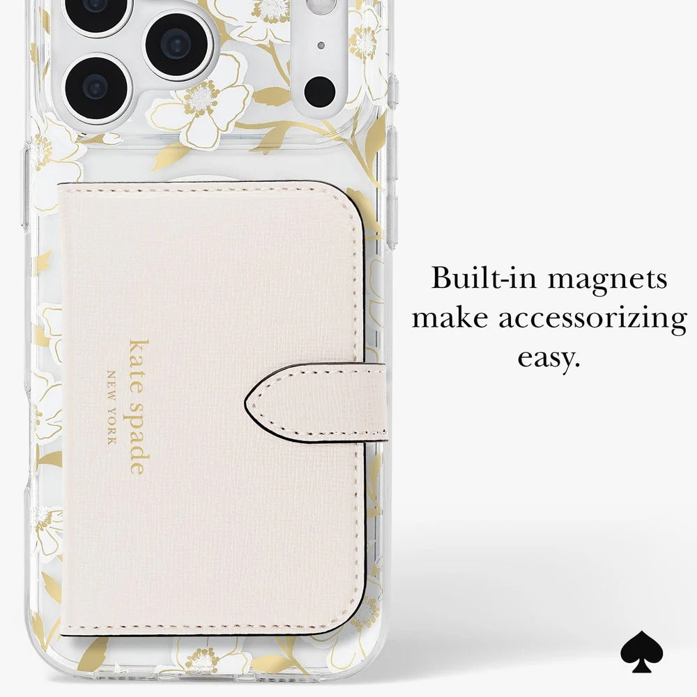 kate spade kate spade case for iphone 17 pro max clear logo detail