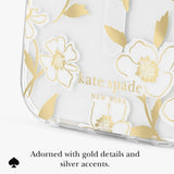 kate spade kate spade case for iphone 17 pro clear side profile