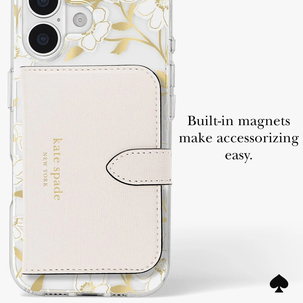 kate spade kate spade case for iphone 17 standard clear angle view