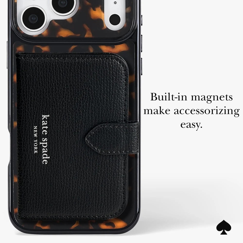 kate spade kate spade case for iphone 17 pro max tortoise angle view