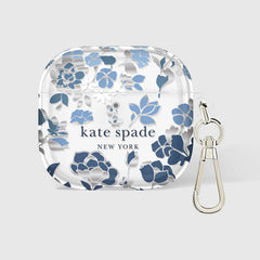 Kate Spade Flowerbed Blue with Silver Clip for AirPods 4