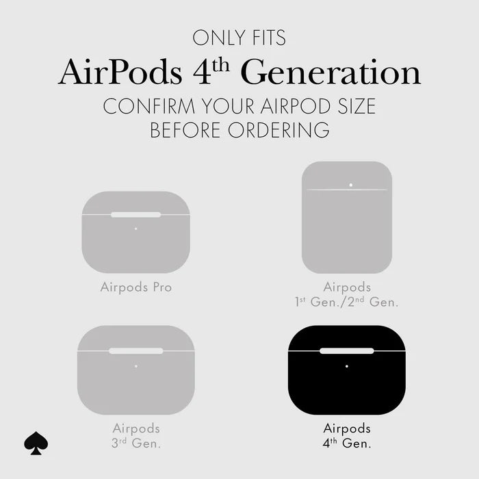 Kate Spade Tortoise with Gold Clip for AirPods 4