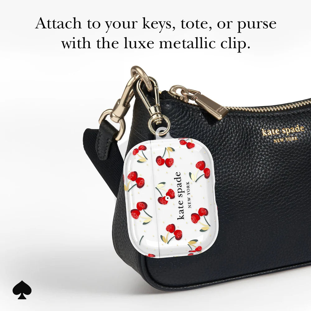 Kate Spade Cherry Dot with Gold Clip for AirPod Pro 3