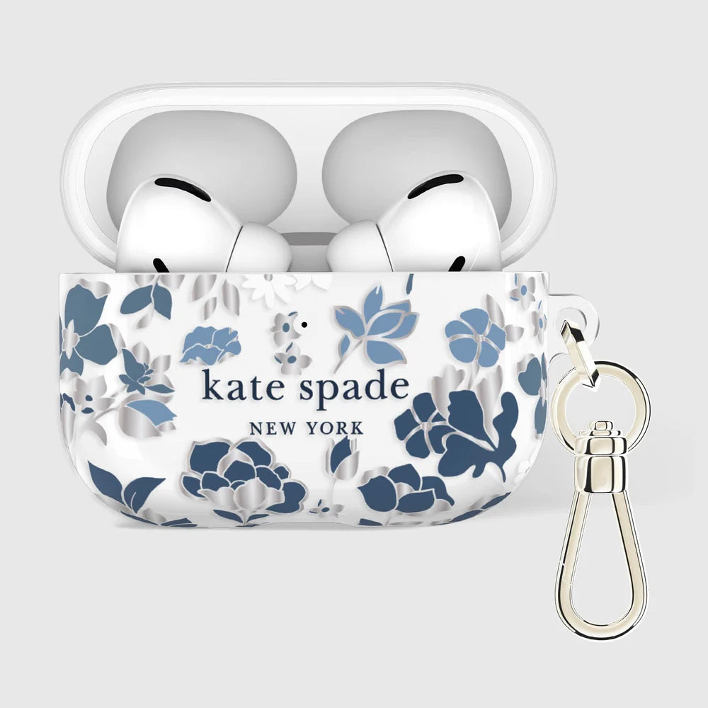 Kate Spade Flowerbed Blue with Silver Clip for AirPod Pro 3