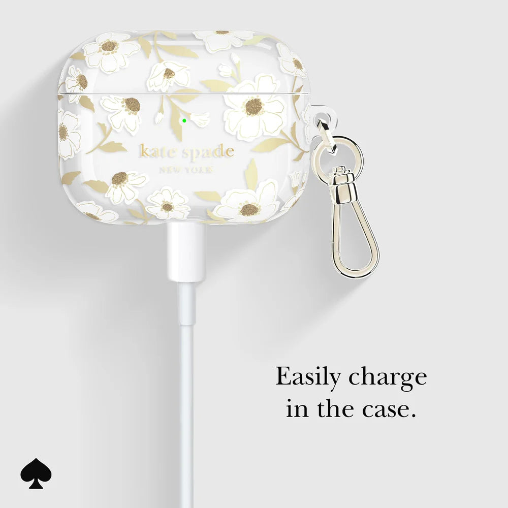 Kate Spade Sunshine Floral with Gold Clip for AirPod Pro 3