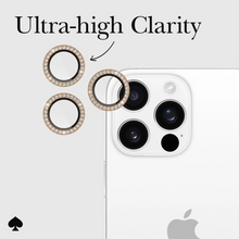 Load image into Gallery viewer, Kate Spade Aluminum Ring Lens Protector iPhone 16 Pro &amp; 16 Pro Max - Set in Stone