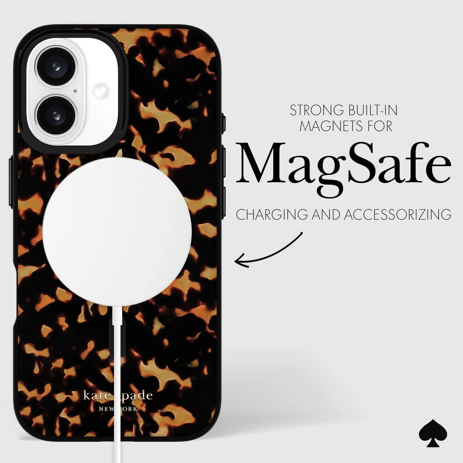 Kate Spade MagSafe Case for iPhone 16 Standard - Tortoise