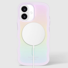 Load image into Gallery viewer, Kate Spade Wave MagSafe Case for iPhone 16 Standard Opal Iridescent