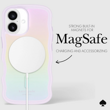 Load image into Gallery viewer, Kate Spade Wave MagSafe Case for iPhone 16 Standard Opal Iridescent