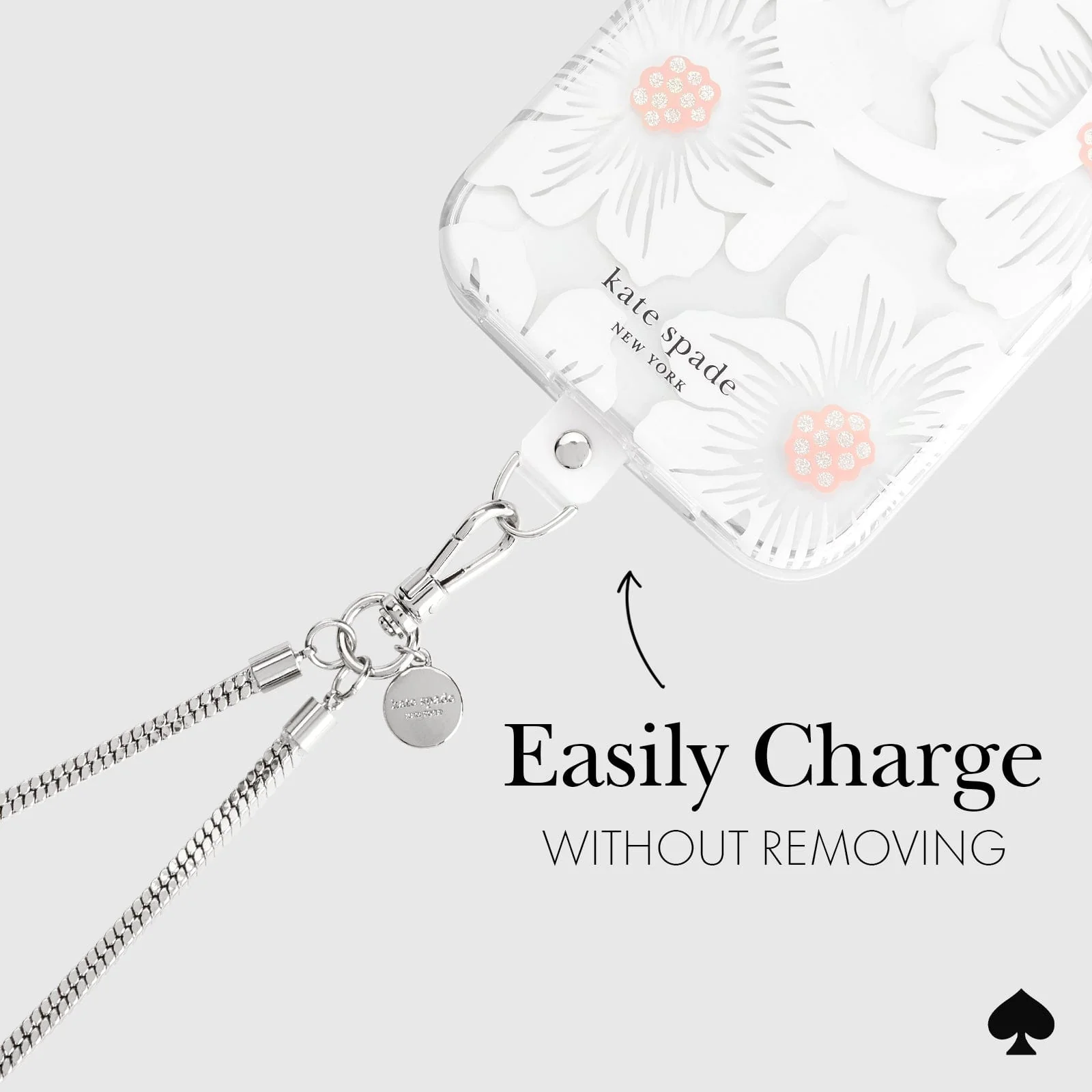 Kate Spade Phone Crossbody - Heart of Silver