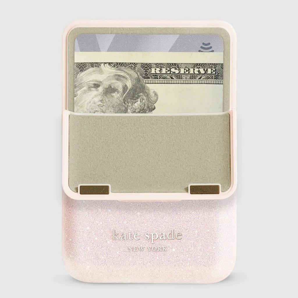 Kate Spade New York MagSafe Flip Wallet - Sparkle Pink