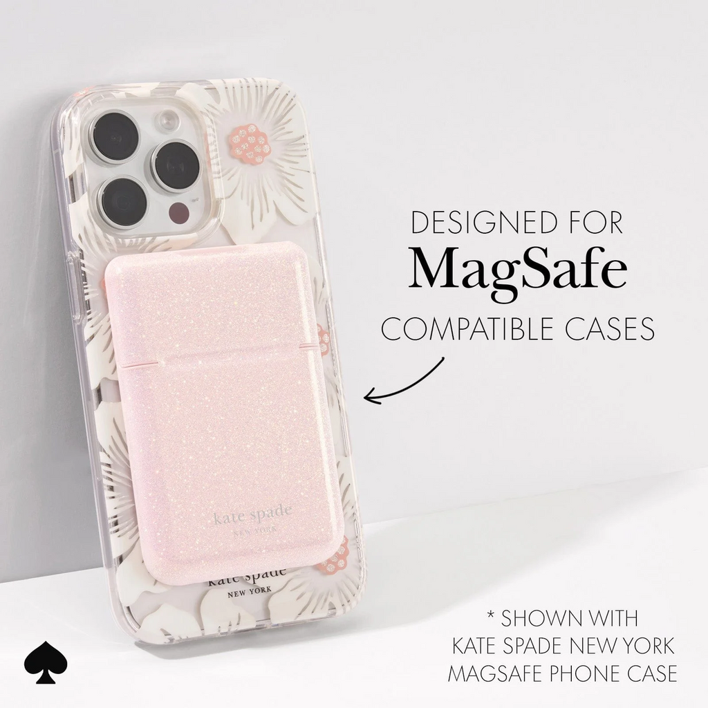 Kate Spade New York MagSafe Flip Wallet - Sparkle Pink