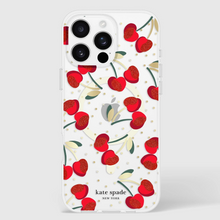 Load image into Gallery viewer, Kate Spade Cherry Dot MagSafe Case for iPhone 16 Pro Max Clear / Rose / Gold